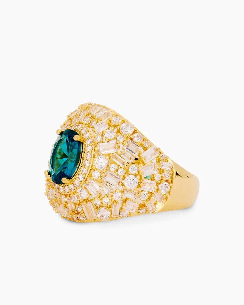 Ring mit Nano-Paraiba und Zirkonia