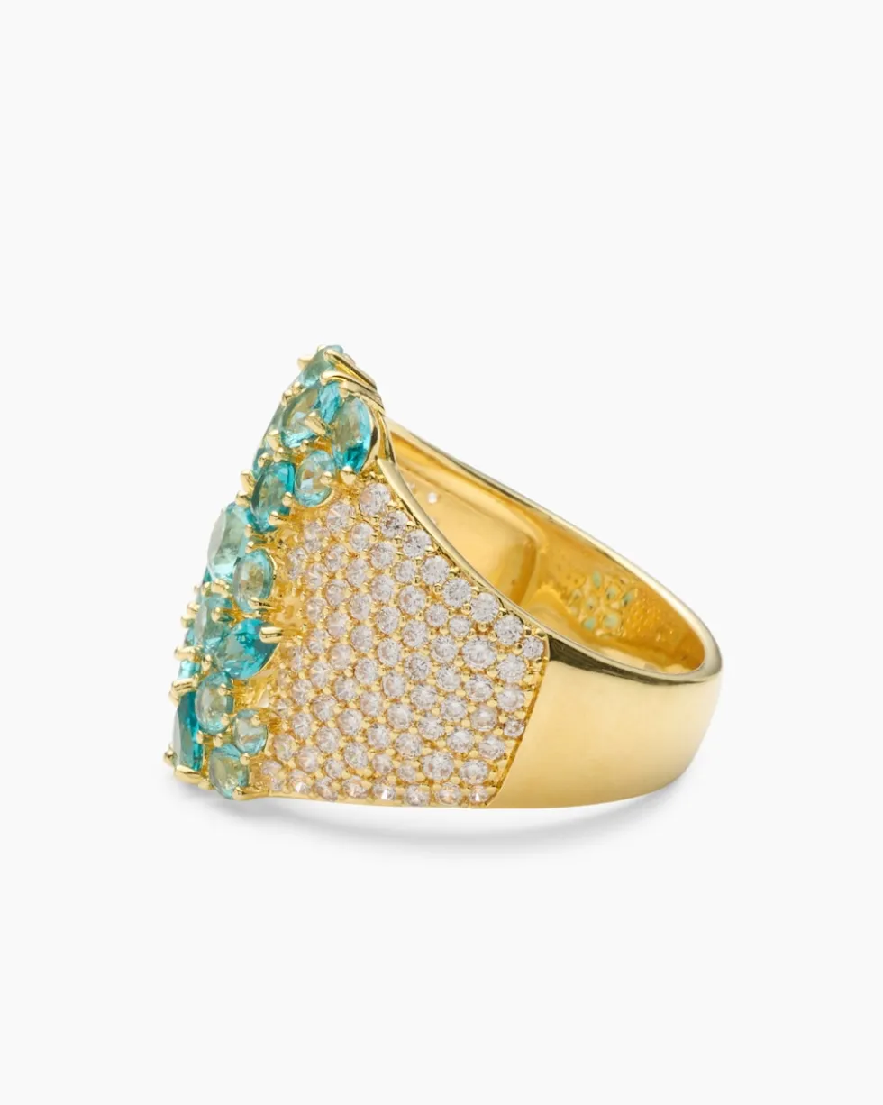 Ring mit Nanosteinen und Zirkonia