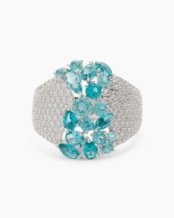 Ring mit Nanosteinen und Zirkonia