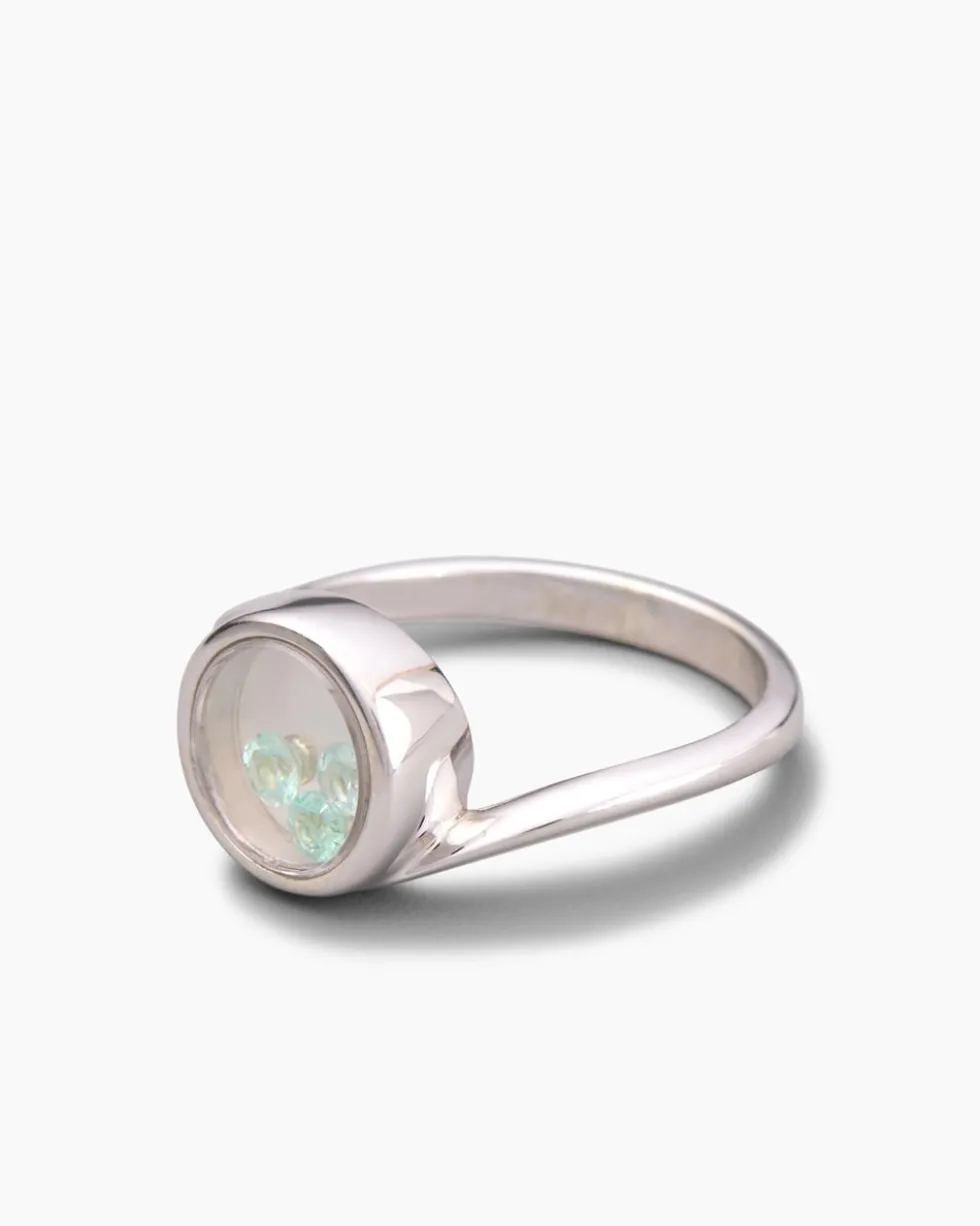 Ring mit Paraiba-Turmalin & Perlmutt