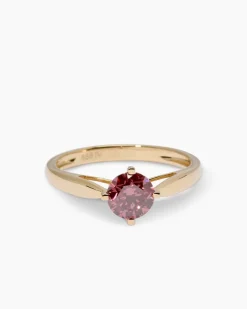 Ring mit pinkem Brillant ca. 1,00 ct