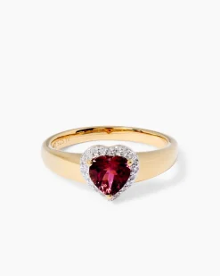 Ring mit Pink Turmalin & Diamanten