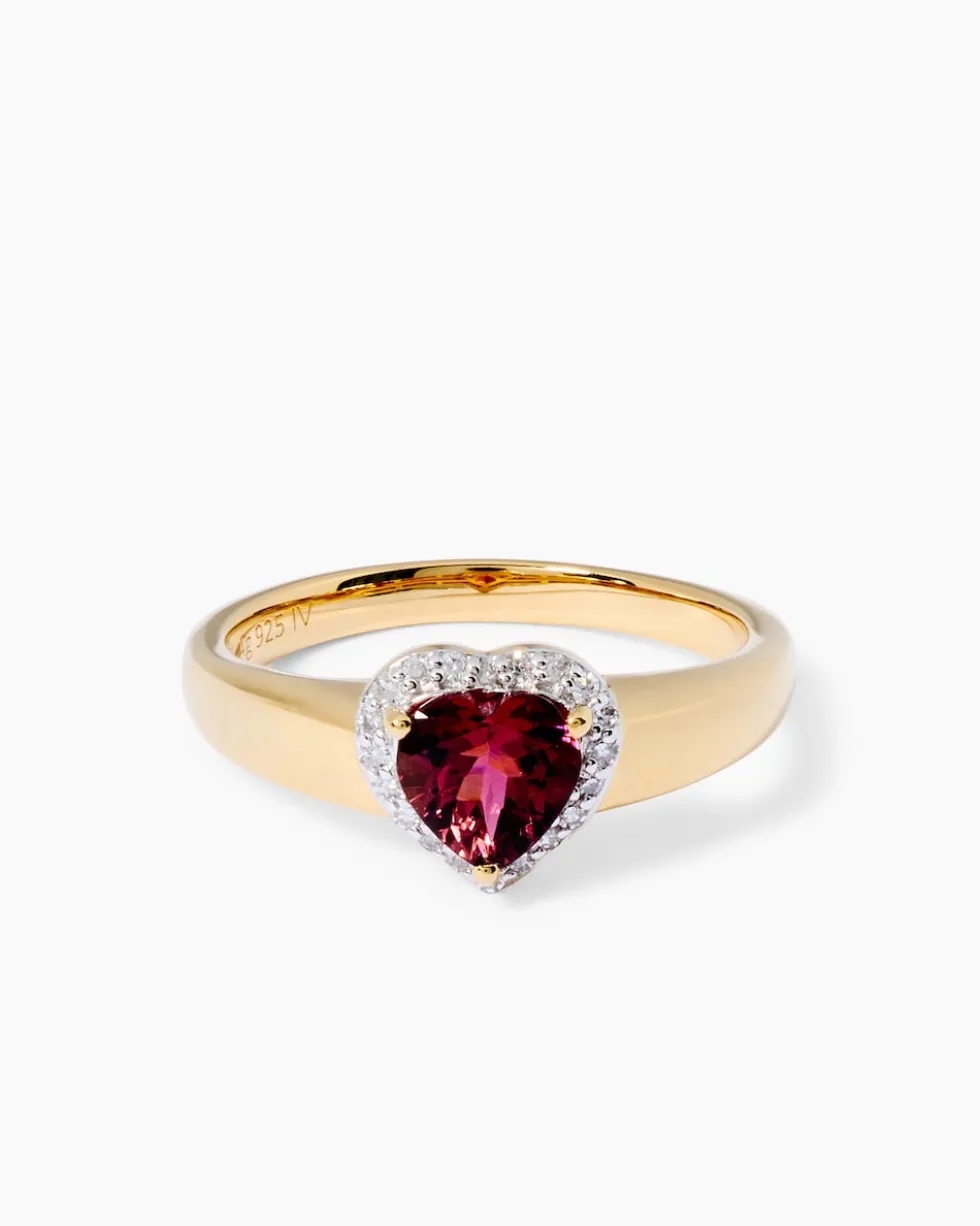 Ring mit Pink Turmalin & Diamanten