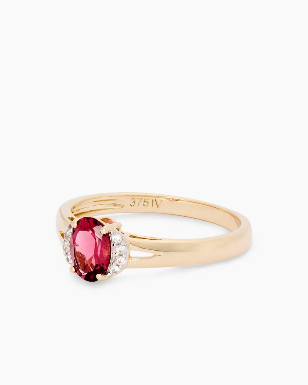 Ring mit Pink Turmalin und Zirkon