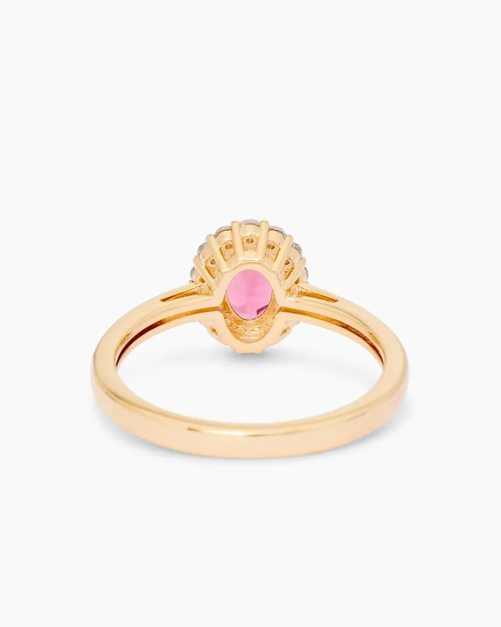 Ring mit Pink Turmalin & Zirkon