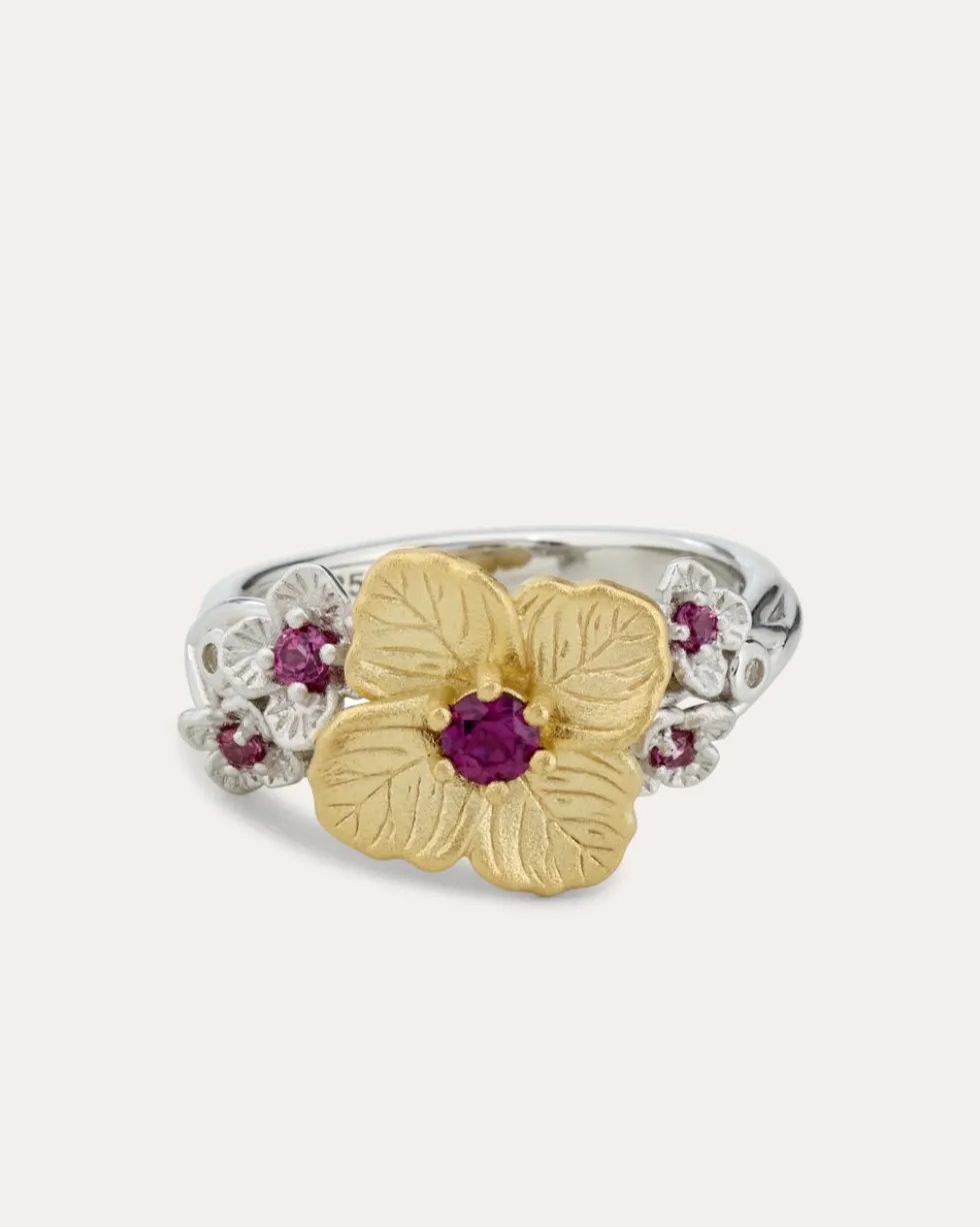 Ring mit Rhodolith