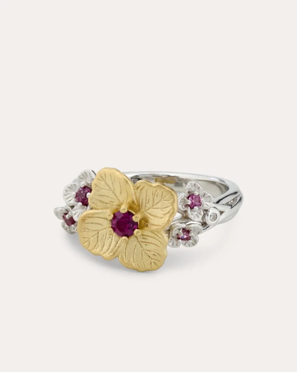 Ring mit Rhodolith