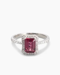 Ring mit Rhodolith & Brillanten