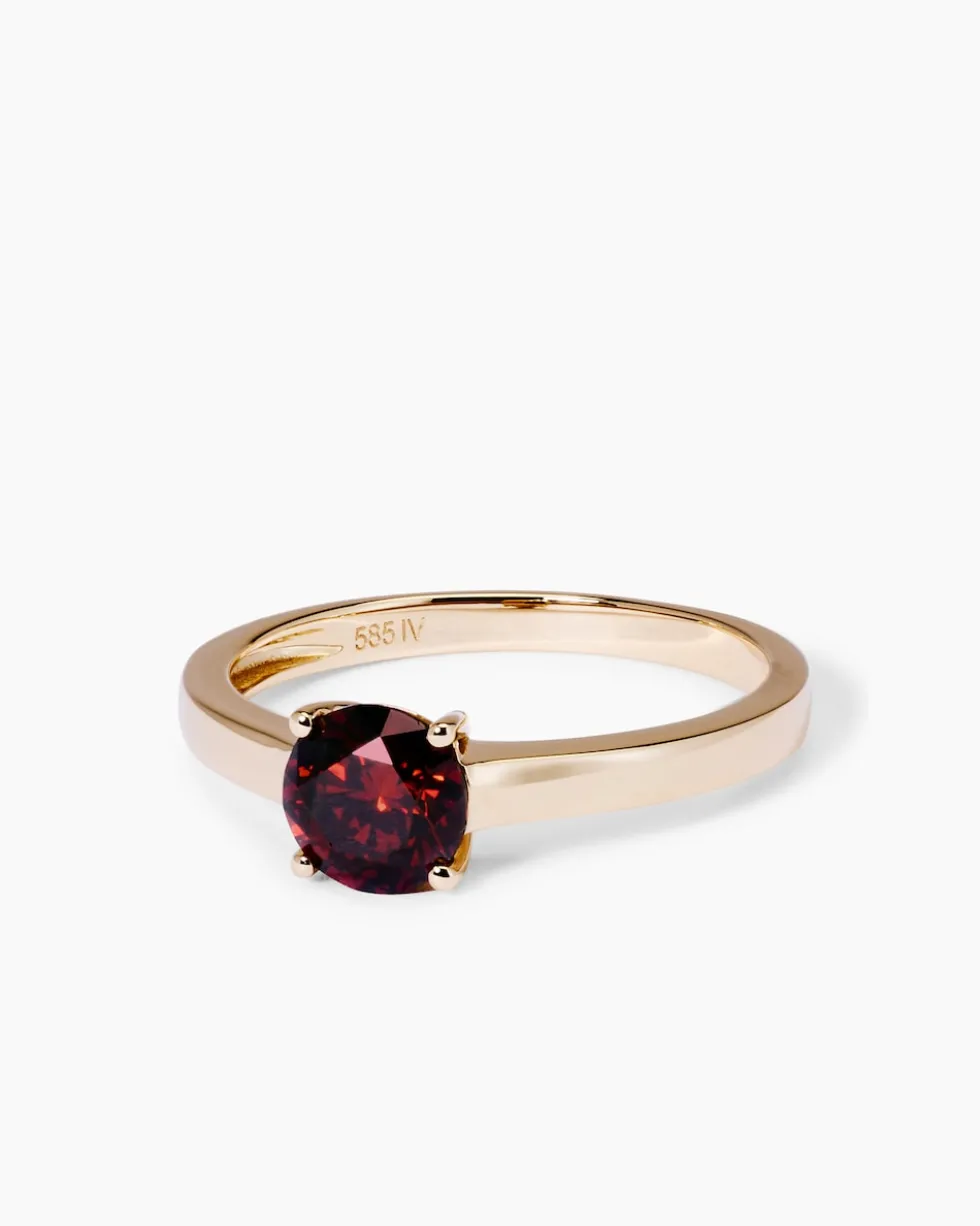 Ring mit rotem Diamant 1,00 ct