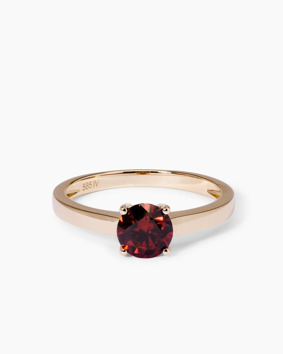 Ring mit rotem Diamant 1,00 ct
