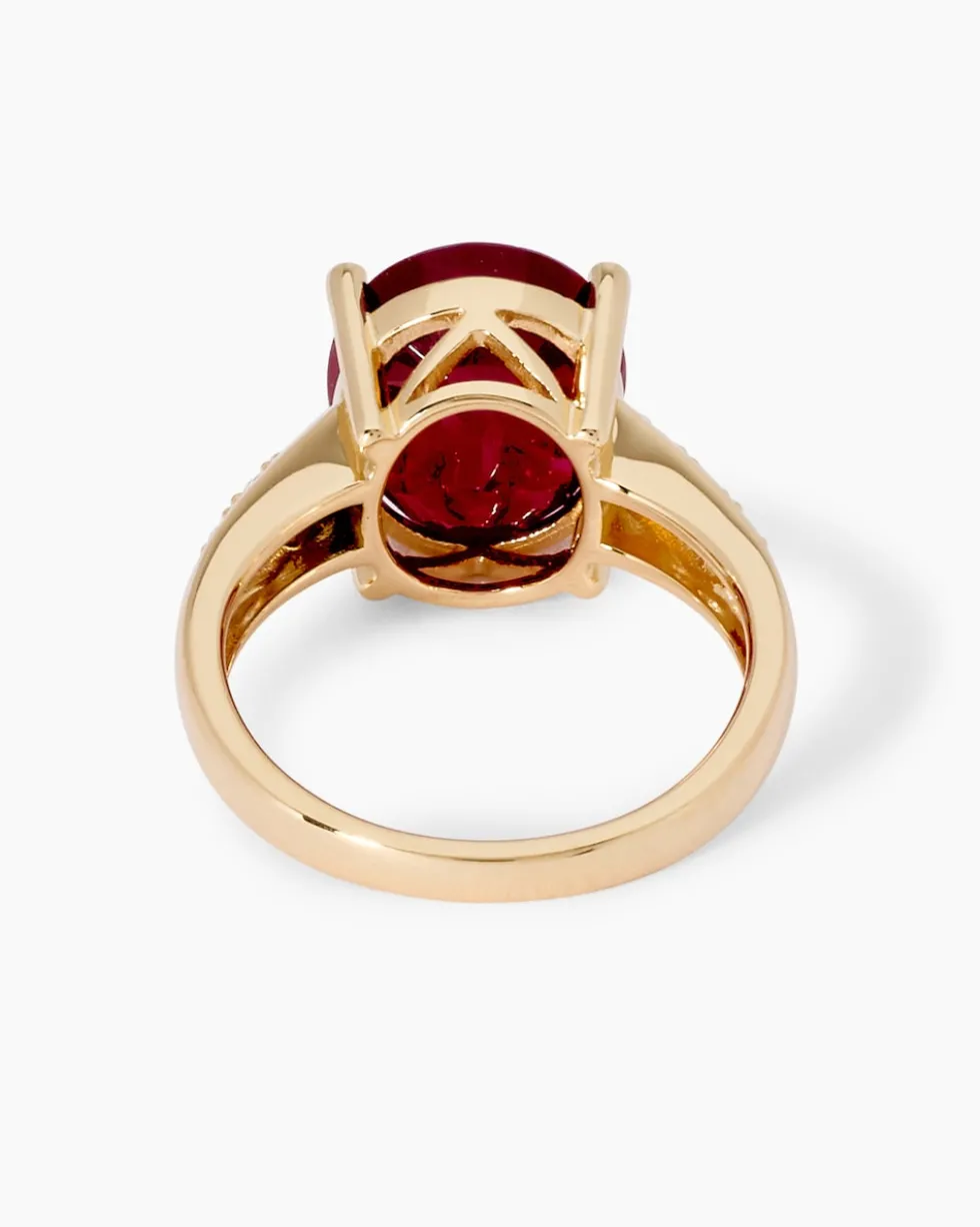 Ring mit Rubin & Zirkon