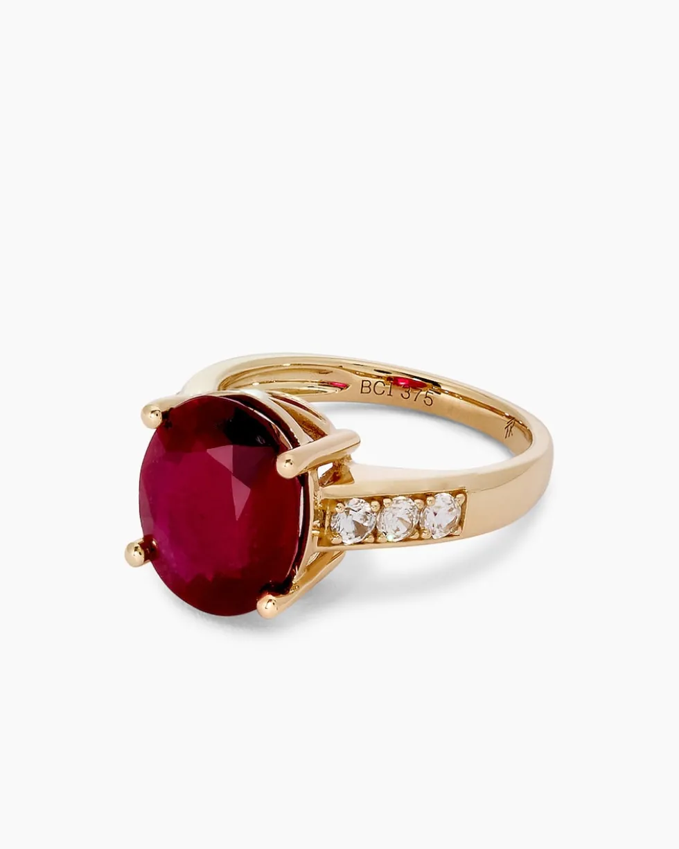 Ring mit Rubin & Zirkon
