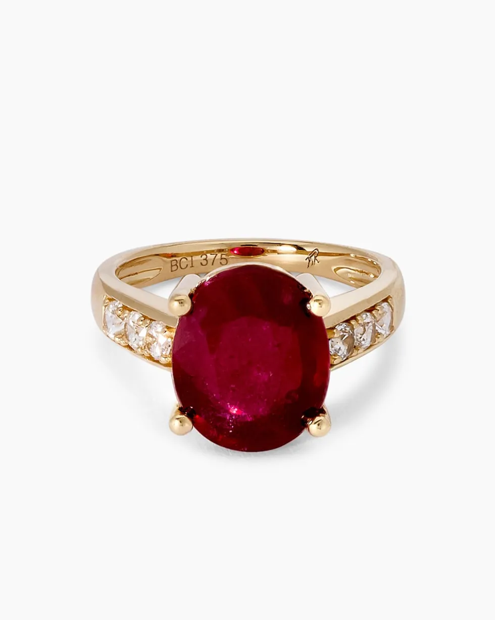 Ring mit Rubin & Zirkon