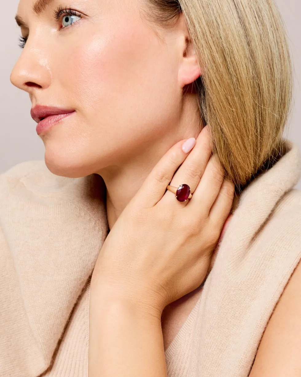 Ring mit Sambia-Rubin