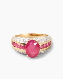 Ring mit Sambia-Rubin