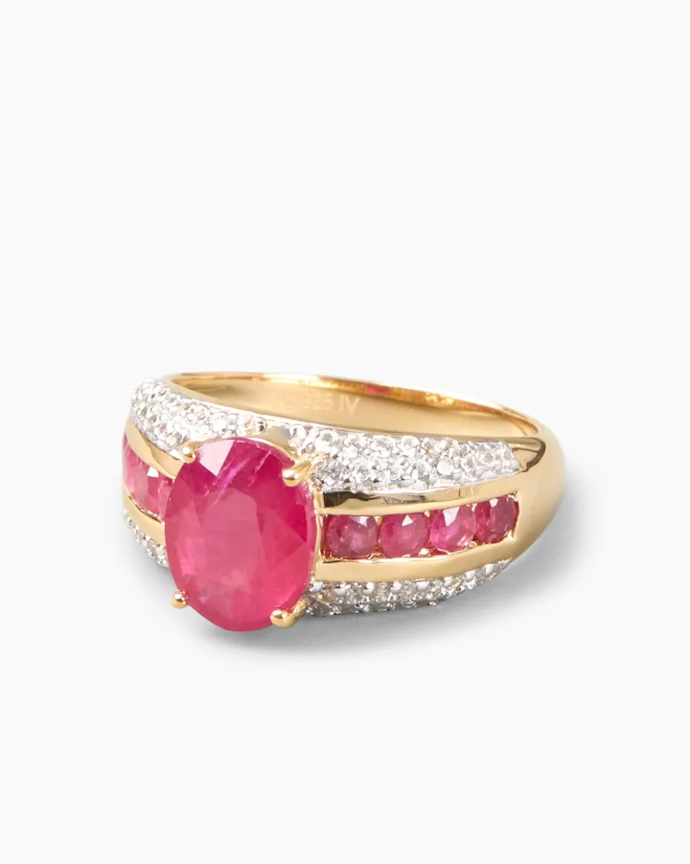Ring mit Sambia-Rubin