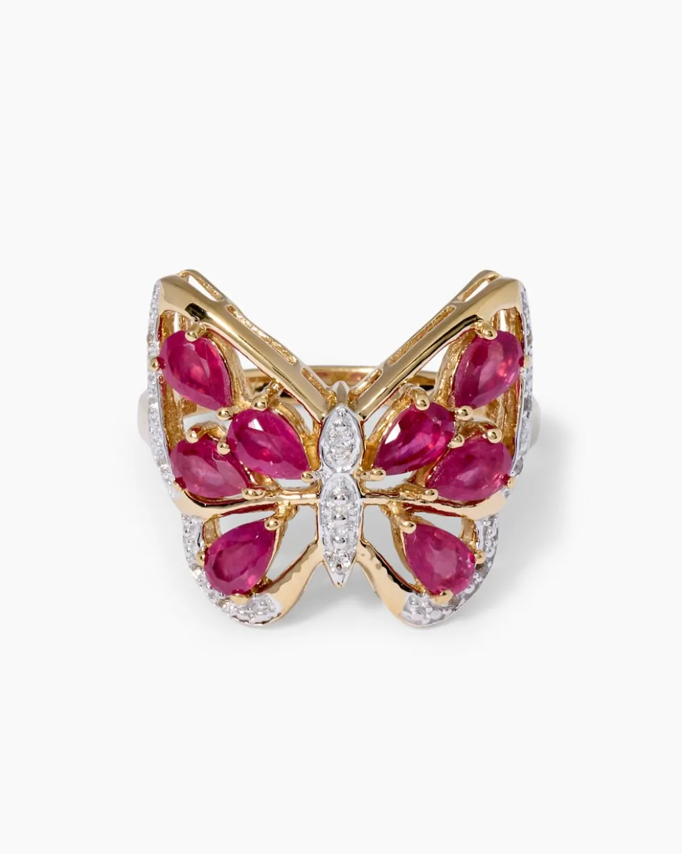 Ring mit Sambia Rubin & Topas