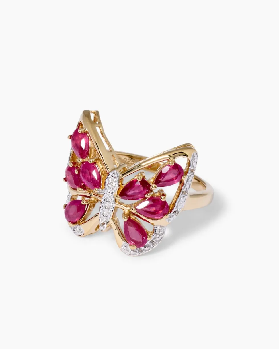 Ring mit Sambia Rubin & Topas