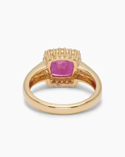 Ring mit Sambia Rubin und Zirkon