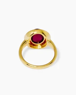Ring mit Sambia Rubin & Zirkonia