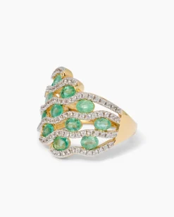 Ring mit Sambia-Smaragd & Zirkon