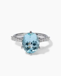 Ring mit Santa Maria Aquamarin & Diamanten