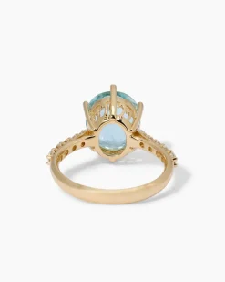 Ring mit Santa Maria Aquamarin & Diamanten