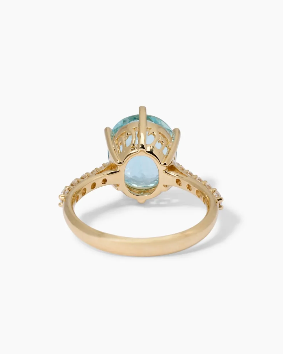 Ring mit Santa Maria Aquamarin & Diamanten