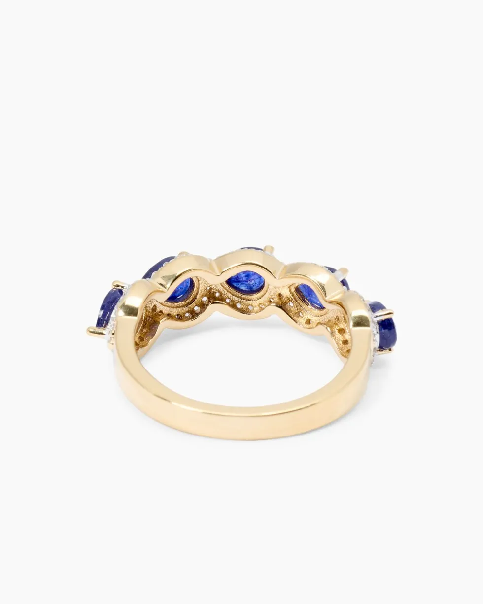 Ring mit Saphir & Topas