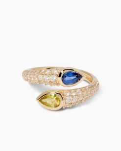 Ring mit Saphir & Zirkon