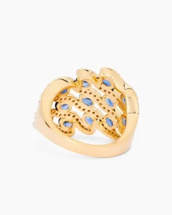Ring mit Saphir & Zirkonen