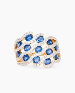 Ring mit Saphir & Zirkonen