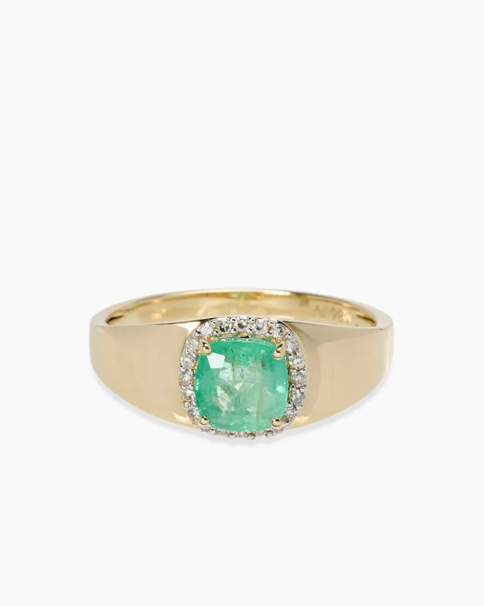 Ring mit Smaragd und Diamant