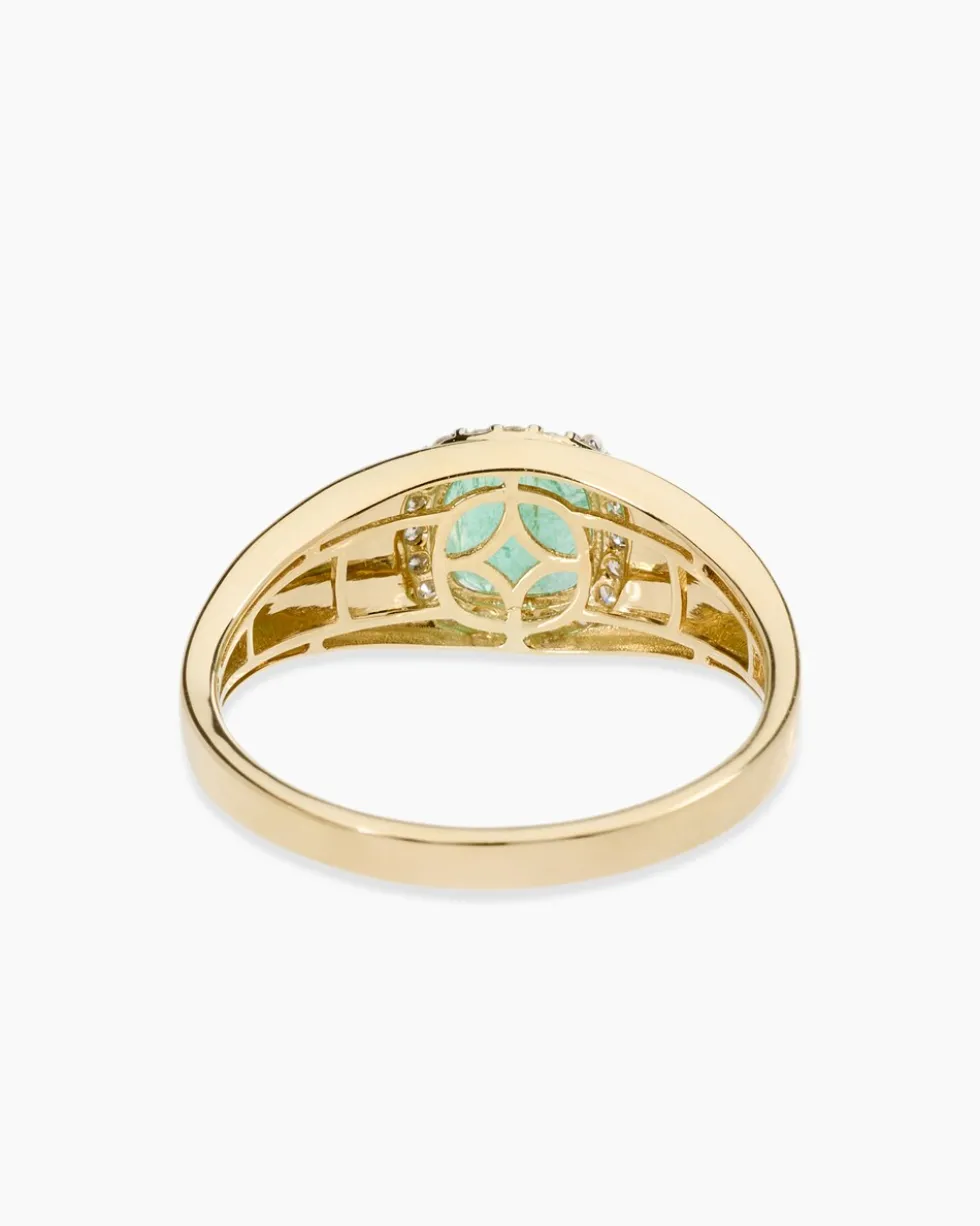 Ring mit Smaragd und Diamant