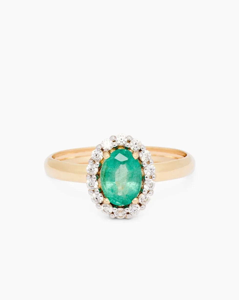 Ring mit Smaragd & Zirkon