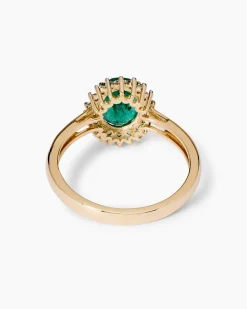 Ring mit Smaragd & Zirkonen