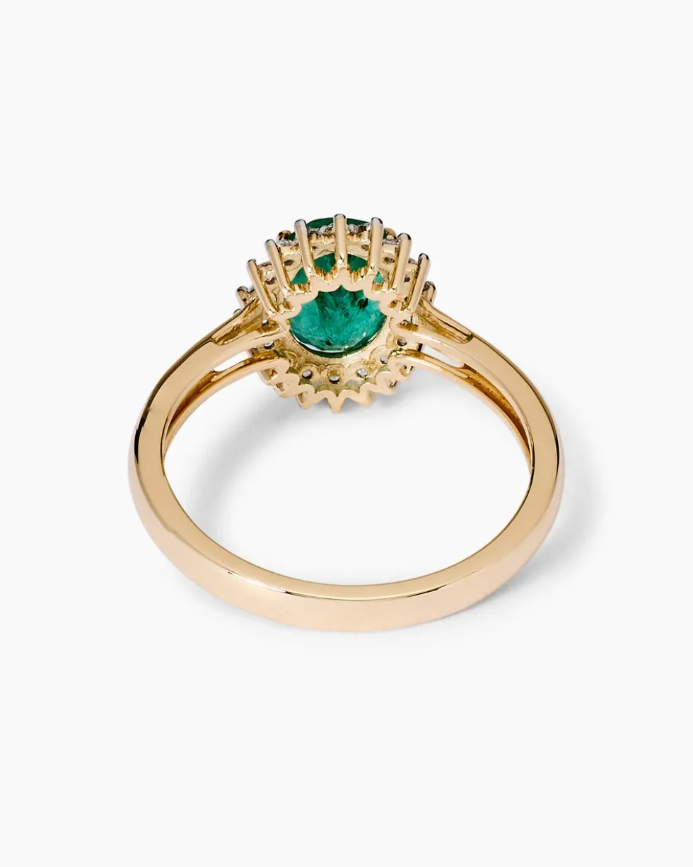 Ring mit Smaragd & Zirkonen