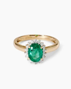 Ring mit Smaragd & Zirkonen