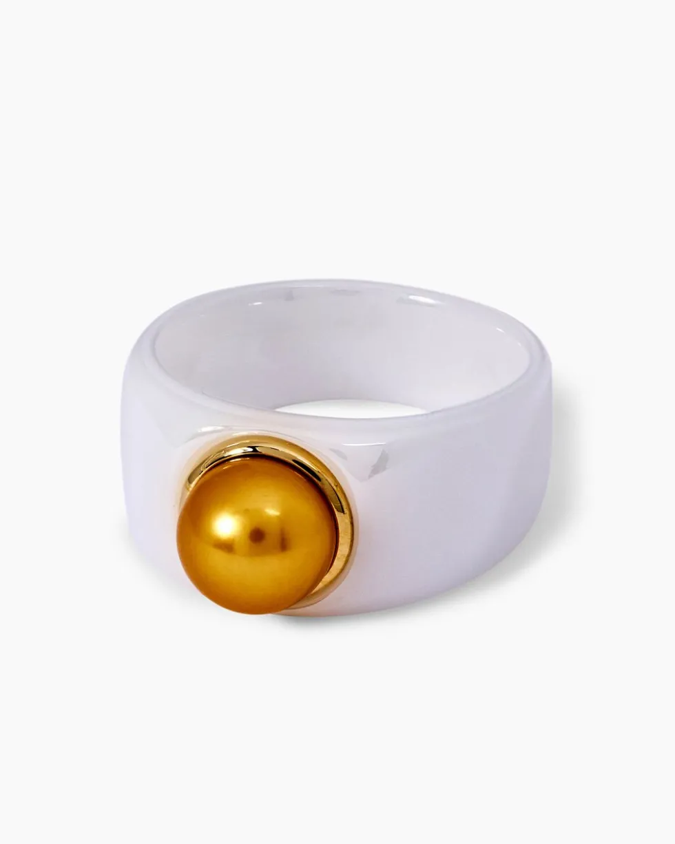 Ring mit Süßwasserzuchtperle