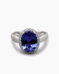 Ring mit Tansanit AAAAA und Brillanten