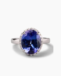 Ring mit Tansanit AAAAA und Brillanten