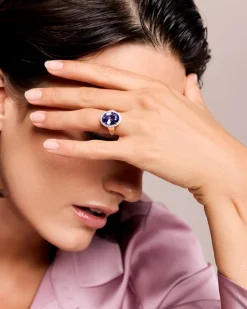 Ring mit Tansanit AAAAA und Brillanten