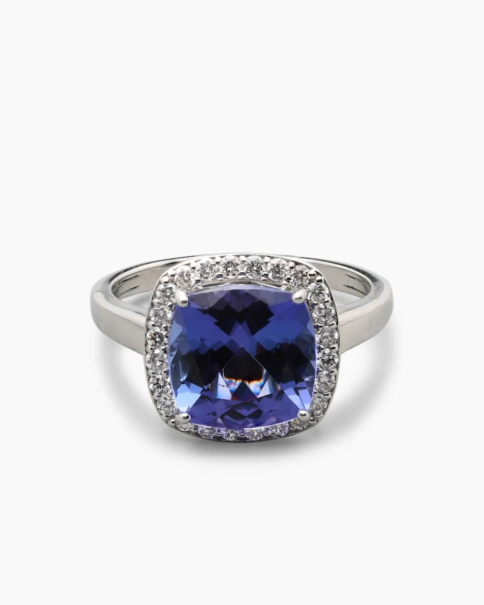Ring mit Tansanit AAAAA und Brillanten