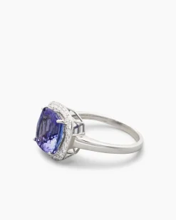 Ring mit Tansanit AAAAA und Brillanten