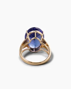 Ring mit Tansanit AAAAA und Diamant