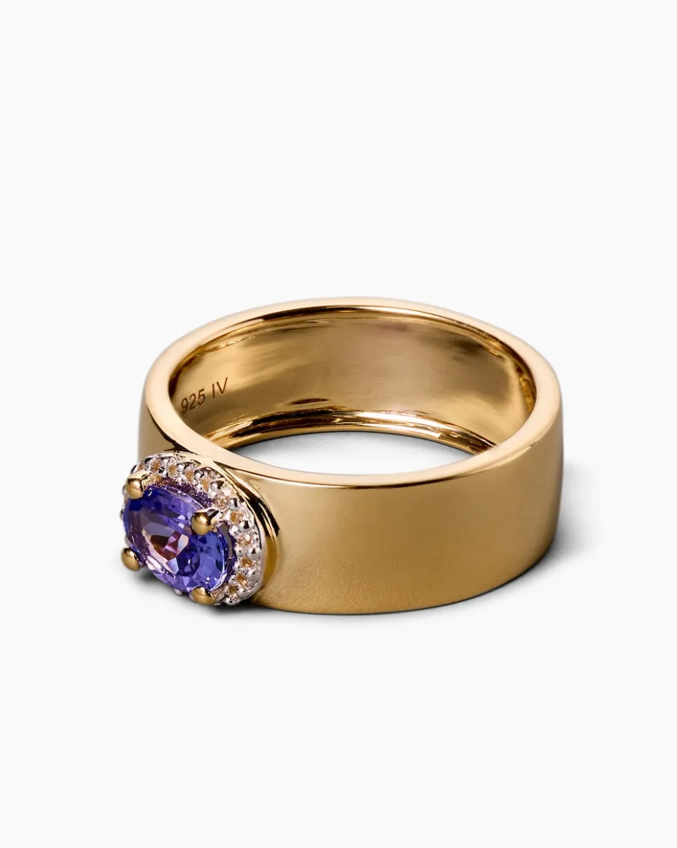 Ring mit Tansanit AAAA und Topas