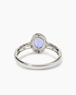 Ring mit Tansanit AAAA+ und Zirkonen