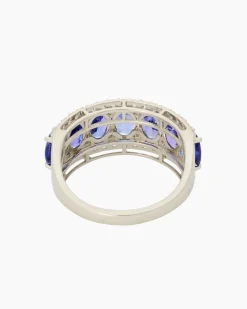 Ring mit Tansanit AAAA + Zirkon