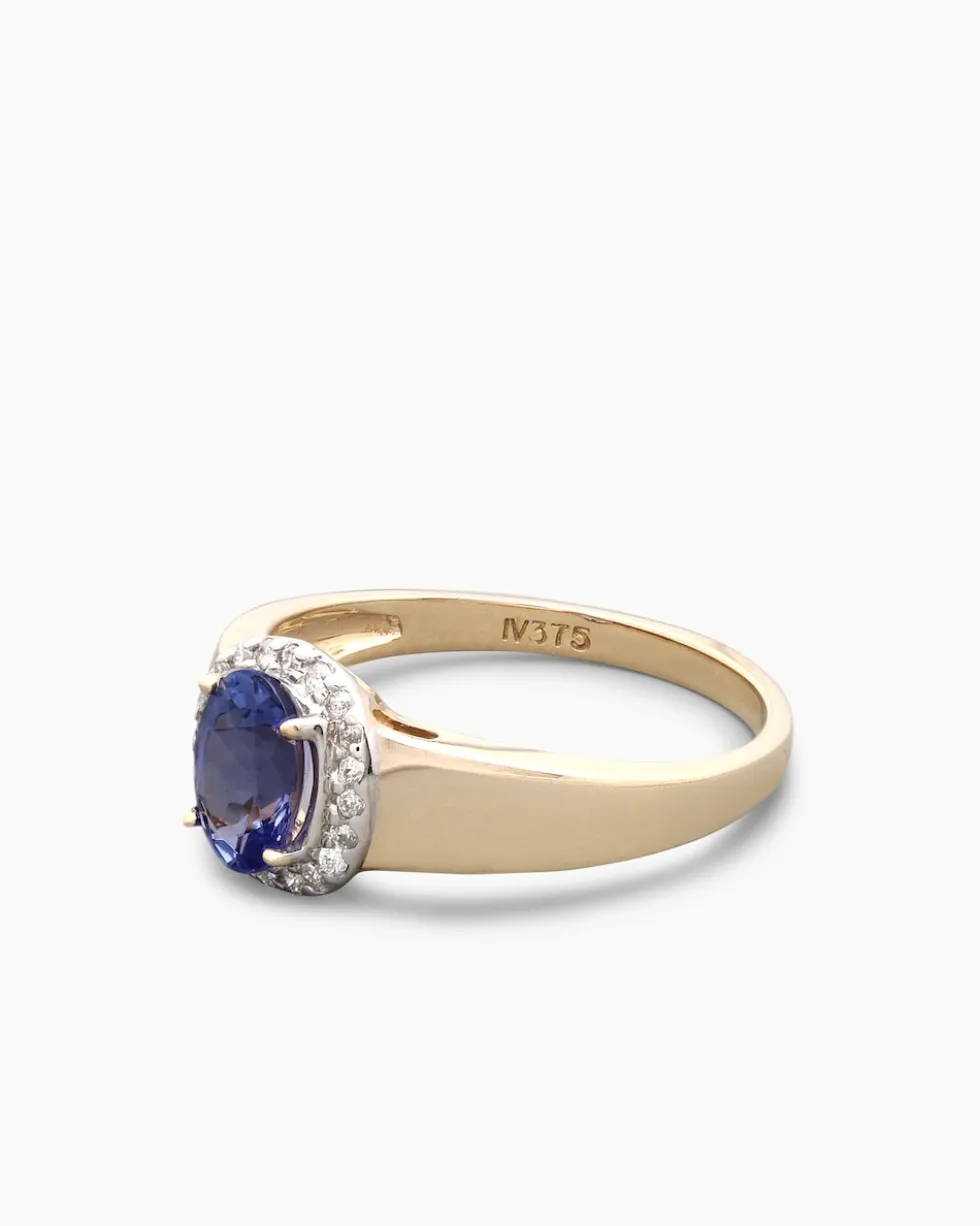 Ring mit Tansanit AAA+ & Brillanten