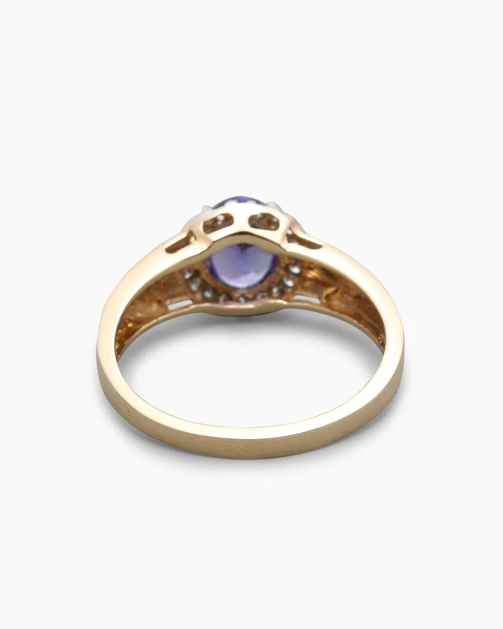 Ring mit Tansanit AAA+ & Brillanten